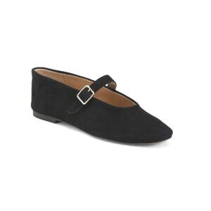 STEVE MADDEN Black Suede Suede Dreaming Studded Ballet Flats